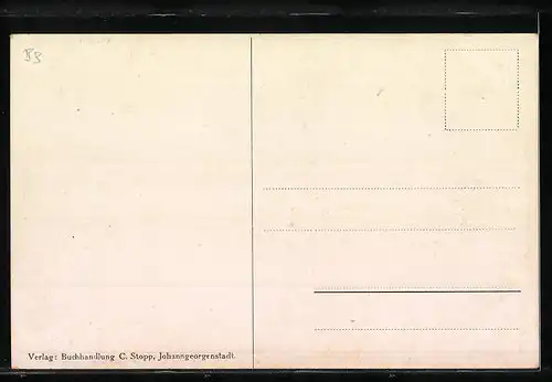 AK Johanngeorgenstadt / Sächs. Erzgeb., Gesamtansicht mit Bahnlinie nach Carlsbad