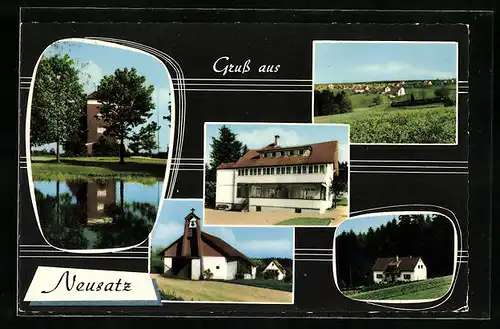 AK Bad Herrenalb, Henhöferheim, Kirche, Gesamtansicht