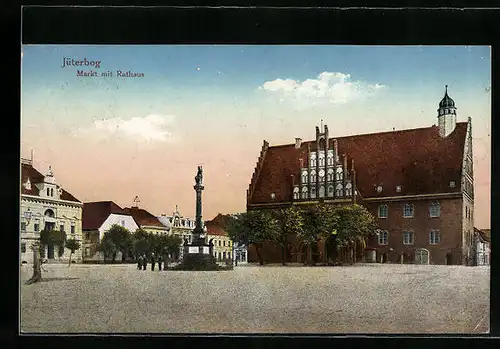 AK Jüterbog, Markt mit Rathaus