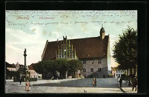 AK Jüterbog, Marktplatz mit Rathaus