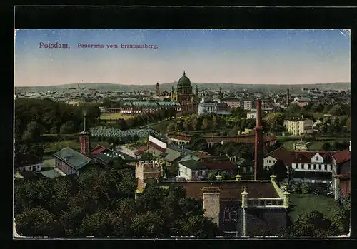 AK Potsdam, Panorama vom Brauhausberg aus gesehen