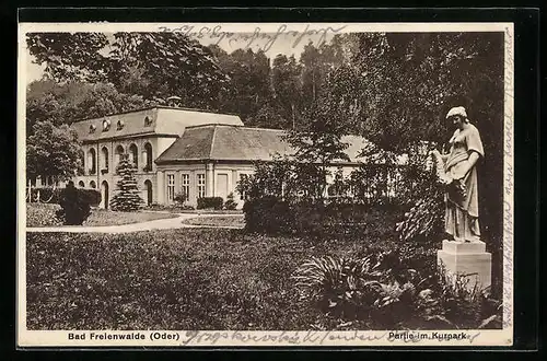 AK Bad Freienwalde / Oder, Partie im Kurpark