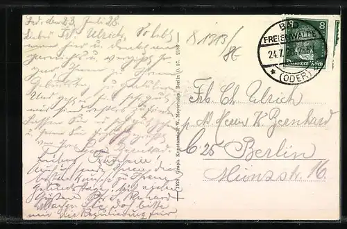 AK Bad Freienwalde / Oder, Partie im Kurpark