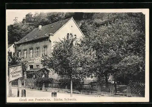 AK Postelwitz /Sächs. Schweiz, Friebel`s Restaurant