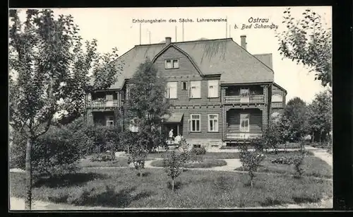 AK Ostrau b. Bad Schandau, Erholungsheim des Sächs. Lehrervereins