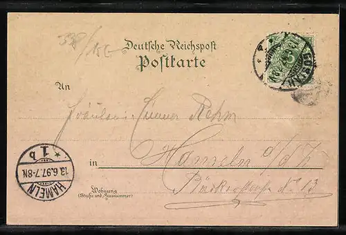 Lithographie Goslar, Bursttuch, Kaiserworth, Kaiserpfalz