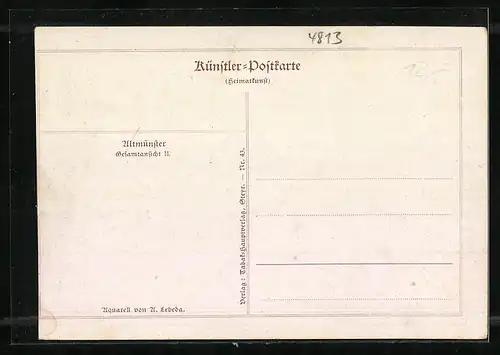 Künstler-AK Altmünster, Gesamtansicht