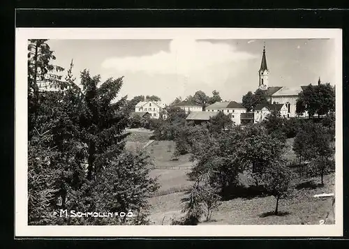 AK M.-Schmölln, Ortspartie mit Kirche