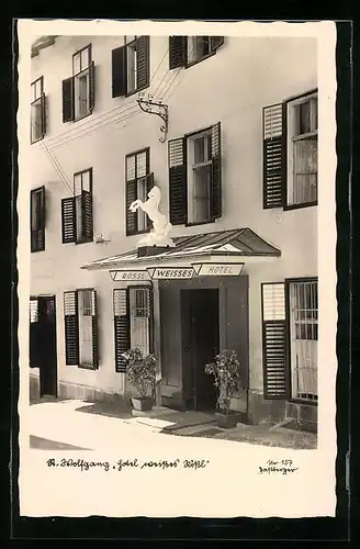 AK St. Wolfgang am Wolfgangsee, Salzkammergut, Hotel weisses Rössl