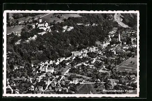 AK Vaduz, Teilansicht, Fliegeraufnahme