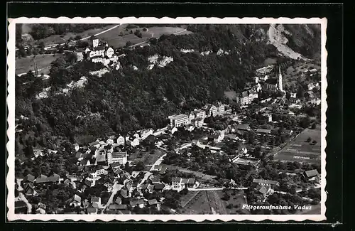 AK Vaduz, Teilansicht mit Kirche