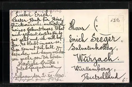 AK Vaduz, Teilansicht mit Kirche