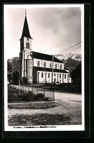 AK Eschen, Ortspartie mit Kirche