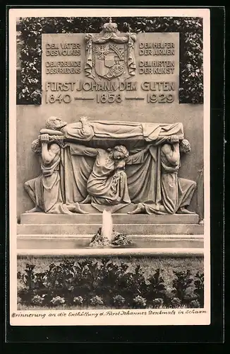 AK Schaan, Erinnerung an die Enthüllung d. Fürst Johannes Denkmals