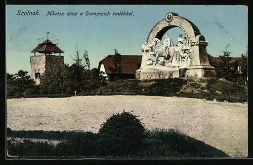 AK Szolnok, Müvèsz telep a Damjanich emlèkkel