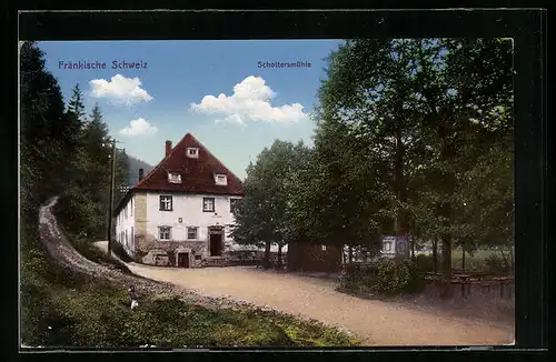 AK Schottersmühle in der Fränk. Schweiz, Historischer Gasthof Schottersmuhle