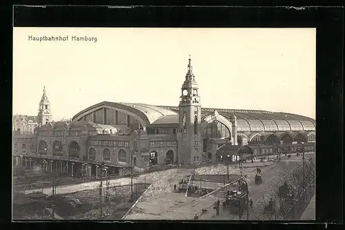 AK Hamburg-St.Georg, Blick zum Hauptbahnhof