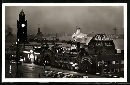 AK Hamburg-St.Pauli, St. Pauli-Landungsbrücken