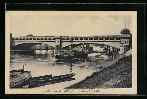 AK Minden i. W., Kanalbrücke