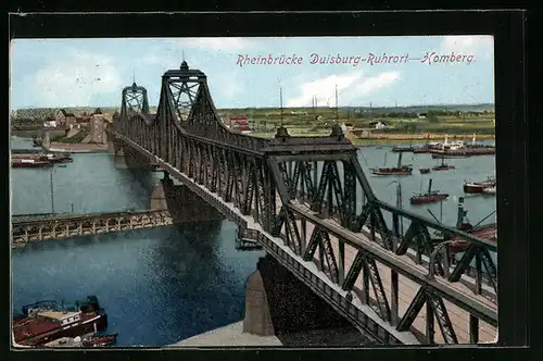 AK Duisburg-Ruhrort-Homberg, Rheinbrücke