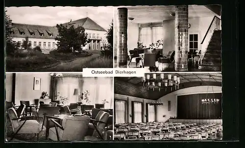 AK Ostseebad Dierhagen, Vier Ansichten vom FDGB-Haus Ernst Moritz Arndt