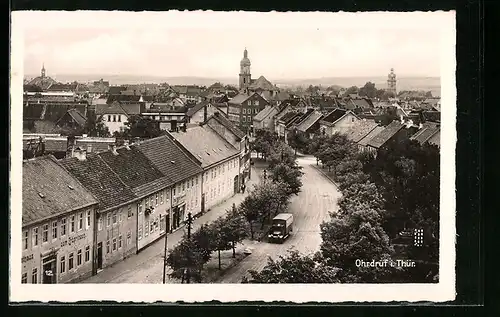 AK Ohrdruf in Thür., Ortsansicht aus der Vogelschau