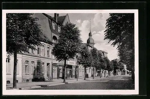 AK Güstrow /Meckl., Eisenbahnstrasse