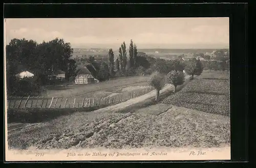 AK Brunshaupten, Blick von der Kühlung auf den Ort und Arendsee