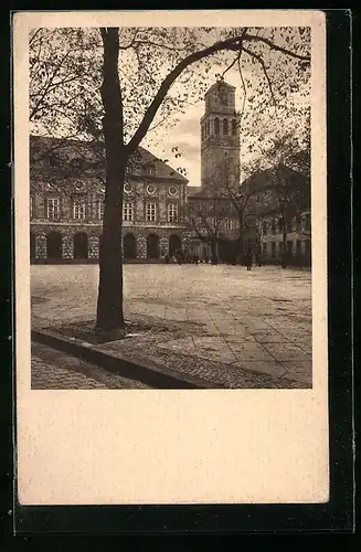 AK Mülheim a. d. Ruhr, Rathaus - Schauseite am Markt