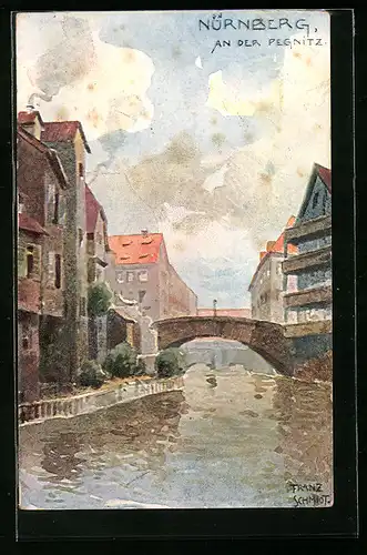Künstler-AK Nürnberg, An der Pegnitz