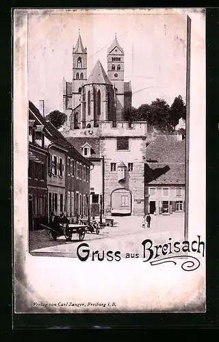 AK Breisach, Ortspartie mit Kirche