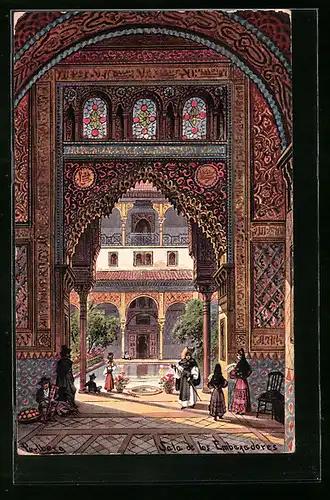 Künstler-AK Friedrich Perlberg: Salón de los Embajadores