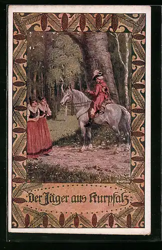 Künstler-AK Ernst Kutzer: Der Jäger aus Kurpfalz