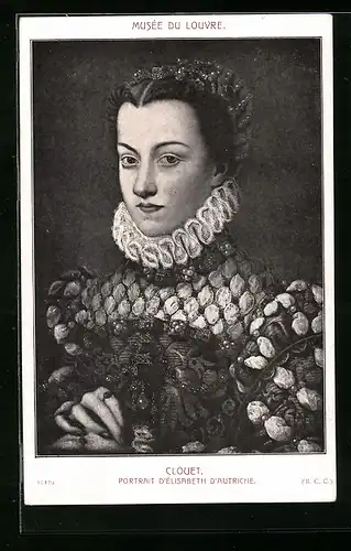 AK Clouet - Portrait D`Èlisabeth D`Autriche