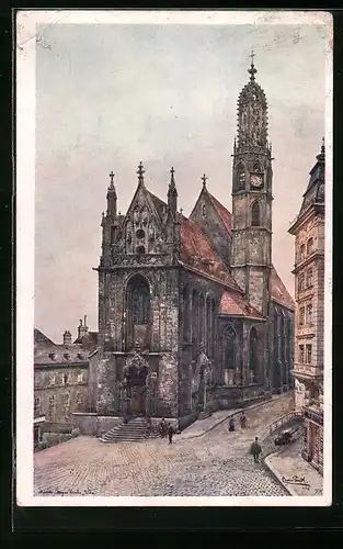 Künstler-AK Erwin Pendl: Wien, Kirche Maria am Gestade