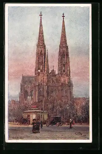 Künstler-AK Erwin Pendl: Wien, Votivkirche