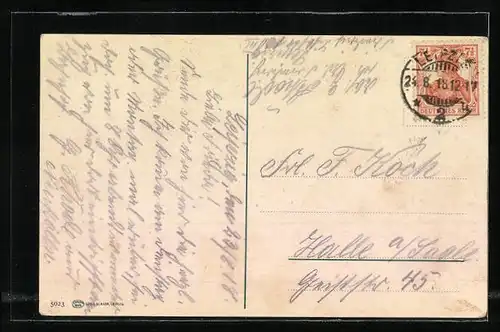 AK Leipzig, Neues Rathaus mit Strassenbahn