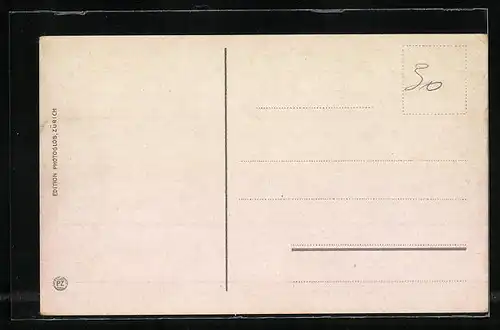 AK Zürich, Bahnhofstrasse mit Alfred Escher-Denkmal und Strassenbahn