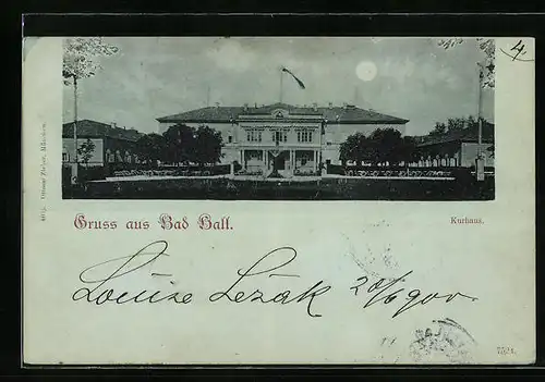 Mondschein-AK Bad Hall, Kurhaus