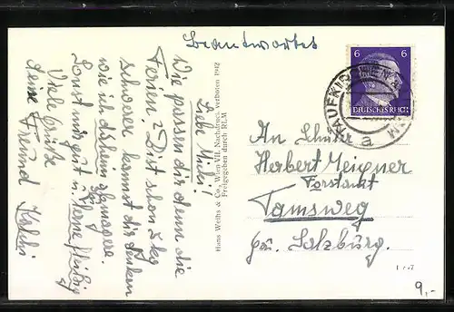 AK Taufkirchen a. d. Pram /O.-D., Teilansicht mit Kirche, Fliegeraufnahme