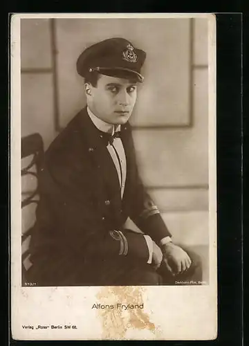 AK Schauspieler Alfons Fryland in Kapitänsuniform