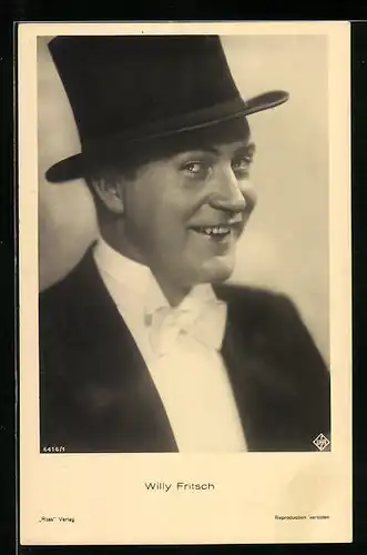 AK Schauspieler Willy Fritsch freundlich lachend
