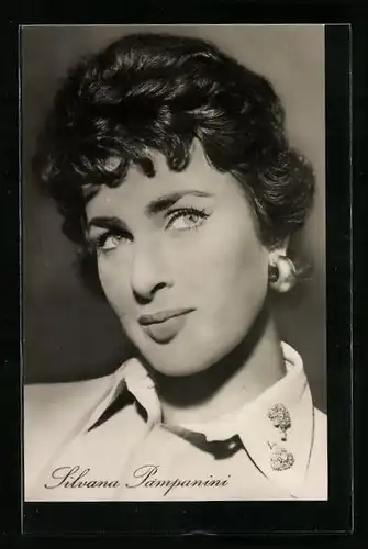AK Schauspielerin Silvana Pampanini verführerisch schauend