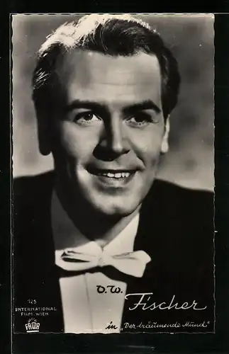 AK Schauspieler O.W. Fischer strahlend lächelnd