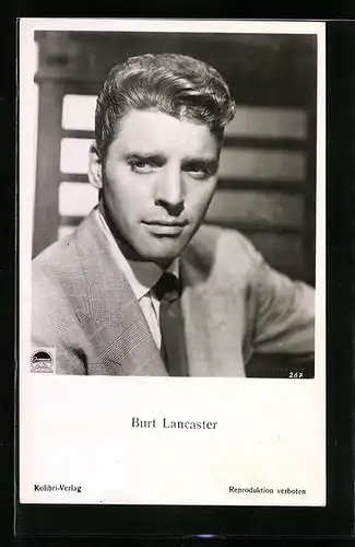 AK Schauspieler Burt Lancaster ernst schauend