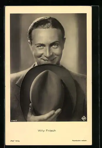 AK Schauspieler Willy Fritsch mit Hut