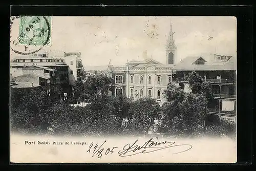 AK Port Said, Place de Lesseps