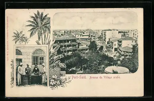 AK Port-Said, Avenue du Village Arabe