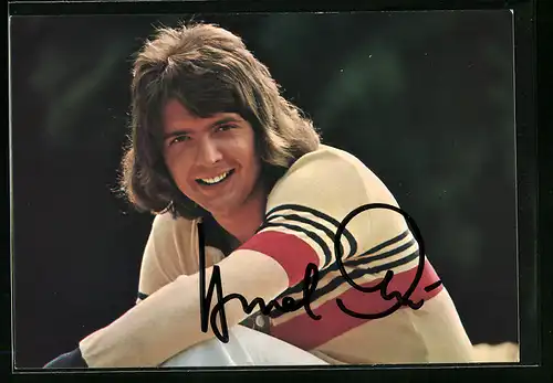 AK Musiker Bernd Clüver freundlich lachend mit Autograph