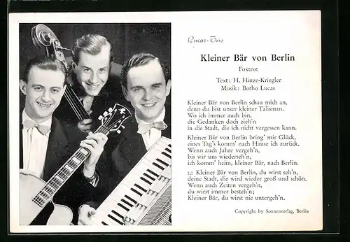 AK Musiker vom Lucas-Trio